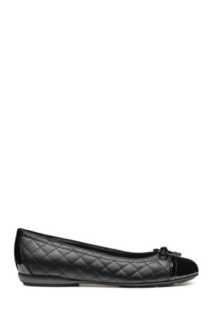 Geox Kadın Siyah Annytah Kapitone Desenli Deri Babet D467NB05402C9999