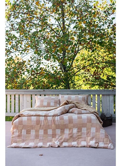Barine Gingham Gauze Çift