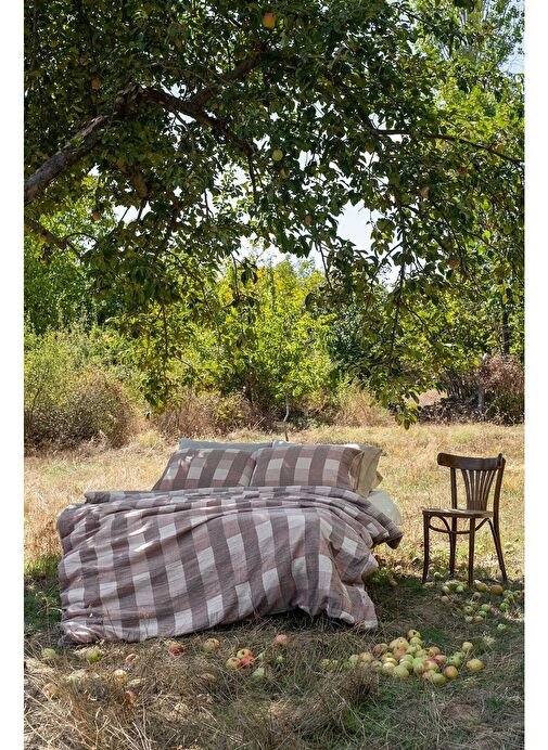 Barine Gingham Gauze Çift