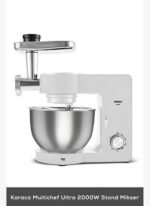 Karaca Multichef Ultra Aparatlı Hamur Yoğurma Makinesi Porcelain White 2000W 7L - Görsel 3