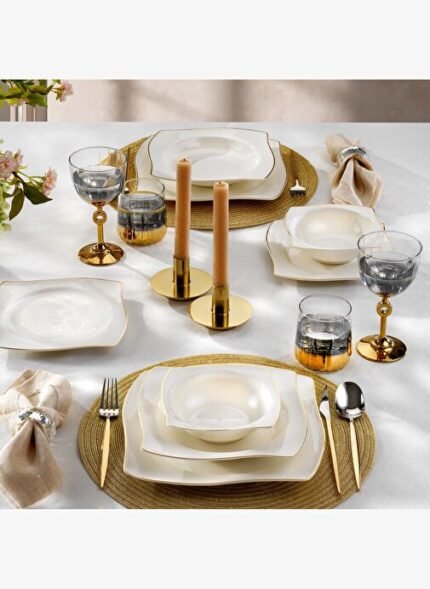 Schafer Bety Yemek Takımı 48 Parça-Gold