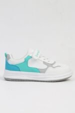 United Colors of Benetton Beyaz-Turkuaz Çocuk Sneaker BNI-10025-Beyaz Gri