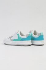 United Colors of Benetton Beyaz-Turkuaz Çocuk Sneaker BNI-10025-Beyaz Gri - Görsel 3