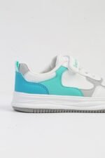 United Colors of Benetton Beyaz-Turkuaz Çocuk Sneaker BNI-10025-Beyaz Gri - Görsel 4