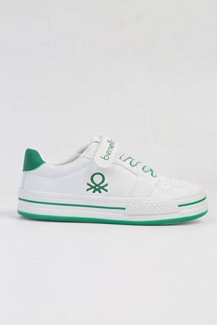 United Colors of Benetton Beyaz-Yeşil Çocuk Sneaker BNI-10029-Beyaz Yesil