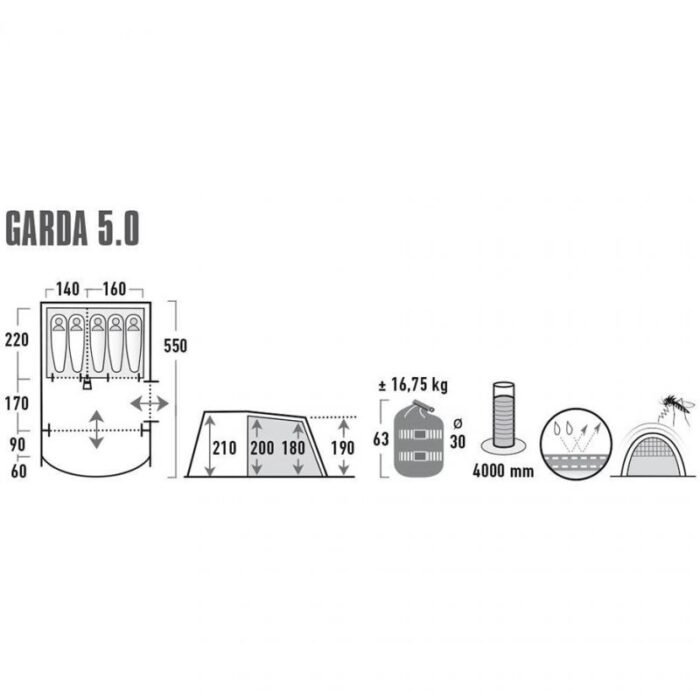 High Peak Garda 5.0 Çadır 11823 - Görsel 7