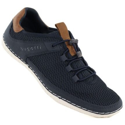 Erkek Lacivert Slip-On Spor Ayakkabı Bugatti