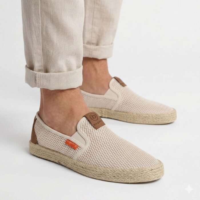 Erkek slip-on espadril bej Bugatti TT15305 - Görsel 5