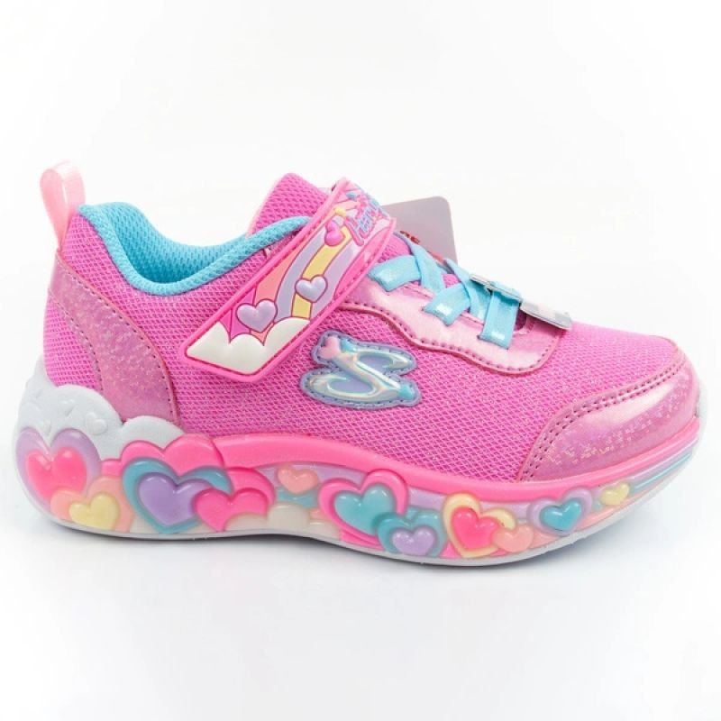tryoshop-skechers-s-lights-led-children-s-sports-shoes-for-girls-with-velcro-2977160 Skechers S Lights LED