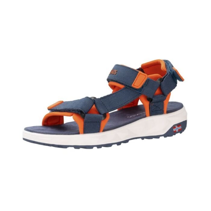 Trollkids Kids Lysefjord Sandal mavi/turuncu - Görsel 4