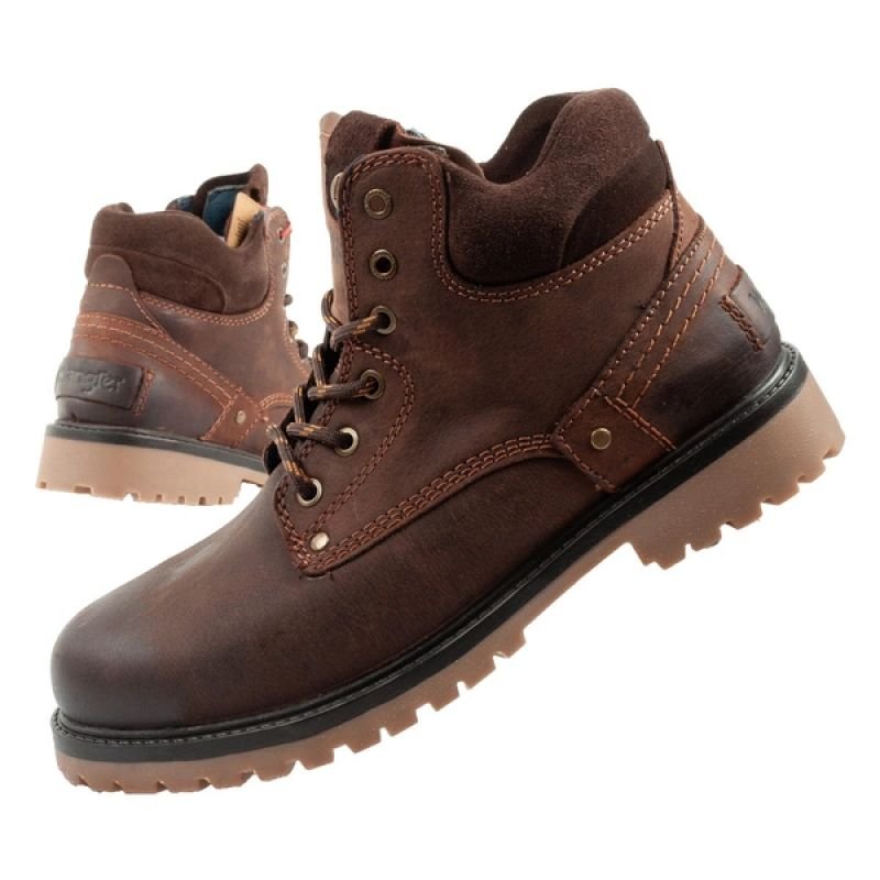 tryoshop-wrangler-yuma-men-s-boots-chelsea-boots-elegant-leather-dark-brown-1719921 Wrangler Yuma erkek bot,
