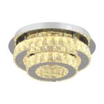 Apliqa Ardenia 2 Katlı Krom 3 Renkli 70 Watt Kristalli Ledli Modern Salon Led Büyük Avize - Görsel 3
