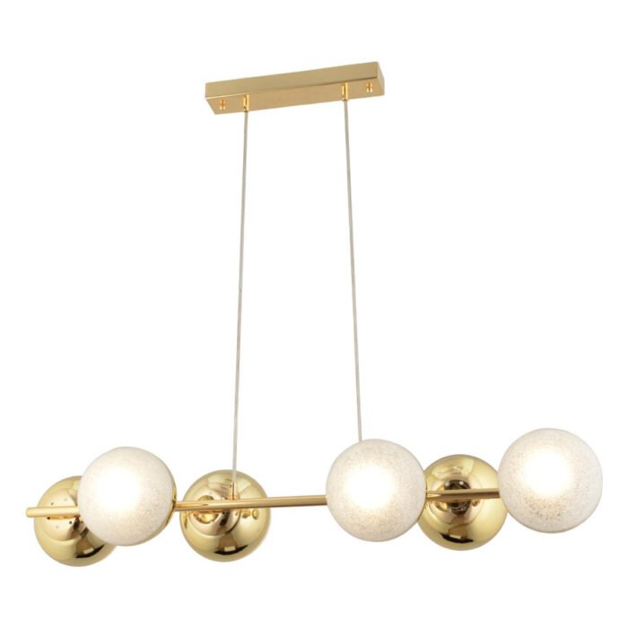 Apliqa Berca 6li Gold Avi̇ze Modern Mutfak Yemek Masası Üstü Yatak Odası Salon Avize - Görsel 5