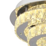 Apliqa Ardenia 2 Katlı Krom 3 Renkli 70 Watt Kristalli Ledli Modern Salon Led Büyük Avize - Görsel 4