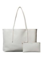Calvin Klein Bej Kadın Tote Çanta EMBLEM AOP TOTE W/ POUCH