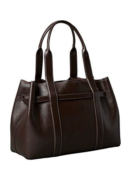 Calvin Klein Kahverengi Kadın Tote Çanta BUCKLE MEDIUM WORK TOTE