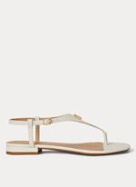Lauren Ralph Lauren Beyaz Kadın Deri Sandalet 802982881004