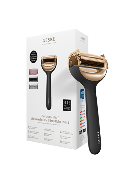 Geske Mikro İğneli, Buz Başlığı, Pembe Kuvars Başlıklı Dermaroller | MicroNeedle Face & Body Roller