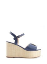 Nine West MONNI 5FX Lacivert Kadın Dolgu Topuk Sandalet