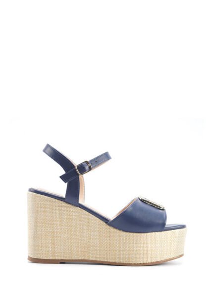 Nine West MONNI 5FX Lacivert Kadın Dolgu Topuk Sandalet