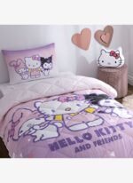 Taç Lisanslı Hello Kitty & Friends Tek Kişilik Pamuk Yorgan Seti - Görsel 2