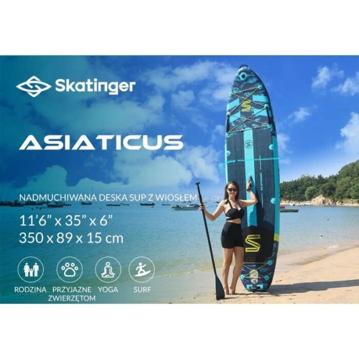 SUP board SKATINGER Asiaticus 350x89x15 cm - Görsel 5
