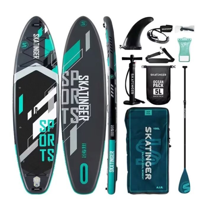 SUP board SKATINGER Gri spor 350x89x15 Yoga - Görsel 2