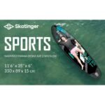 SUP board SKATINGER Gri spor 350x89x15 Yoga