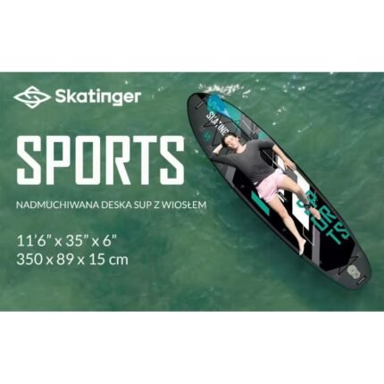 SUP board SKATINGER Gri spor 350x89x15 Yoga