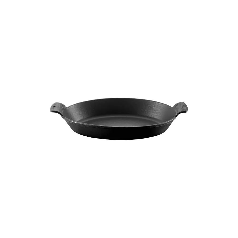 1e031eaeb879a2cabd06-0 Voeux Kitchenware Elegance Siyah Oval Döküm Sahan Ve Ahşap Nihale 20 Cm - Görsel 1
