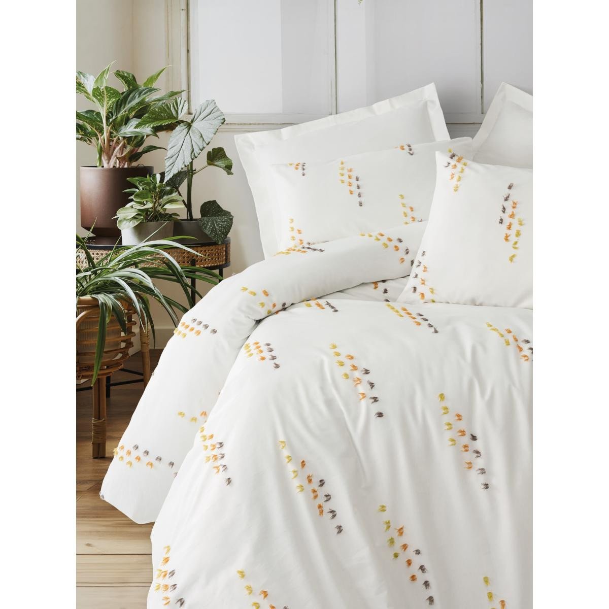 429e433909475503c0c7-0 Cotton Box Twirly Çift Kişilik Nevresim Takımı Feya Tarçın - Görsel 1