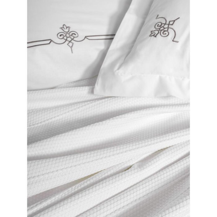 Cotton Box Classic Çeyizlik Çift Kişilik Pikeli Nevresim Takımı Güher Beyaz - Görsel 2