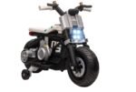 Çocuklar İçin Akülü Elektrikli Motosiklet 6V 4AH(Beyaz / Siyah, 86x44x58 cm)
