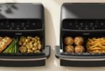 Cosori Dual Blaze TwinFry Compact CAF-TF801 Çift Rezistanslı Akıllı Airfryer (8.6 Litre, Siyah / Rose Gold) - Görsel 3
