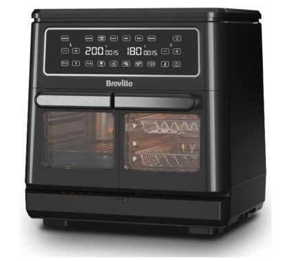 Breville Halo Flexi Dijital Çift Hazneli Akıllı Airfryer (11 Litre, 2400W, Siyah)
