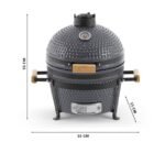 Landmann Kamado Charcoal Grill (Seramik gövdeli, 33 cm pişirme yüzeyine sahip kompakt mangal/barbekü) - Görsel 2