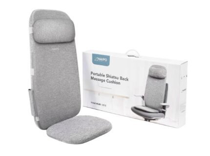 Naipo 3D Shiatsu Isıtmalı ve Titreşimli Masaj Minderi (Gri, 39 x 75 cm)