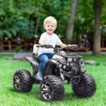 12V Güçlü Elektrikli Çocuk ATV'si (Beyaz, Akü Göstergeli) - Görsel 4