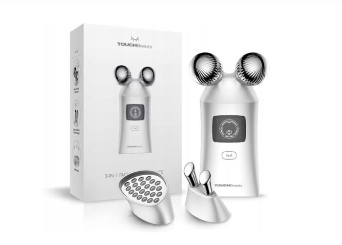 TOUCHBeauty 3'ü 1 Arada Vücut ve Yüz Bakım Cihazı (Mikro Akım ve LED Işık Terapili, Beyaz) - Görsel 3
