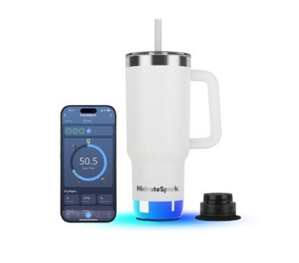 HidrateSpark PRO 2 Akıllı Termos Bardak (887 ml, Beyaz, Sıvı Tüketim Takipli)