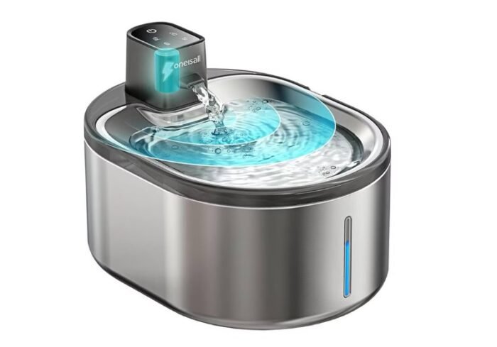 Oneisall PTM-643 Kablosuz Akıllı Evcil Hayvan Su Pınarı (4 Litre, Paslanmaz Çelik, 3000 mAh, 5W) - Görsel 4