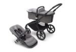 Bugaboo Fox 5 2'si 1 Arada Kişiselleştirilebilir Bebek Arabası (Siyah / Gri Melanj)