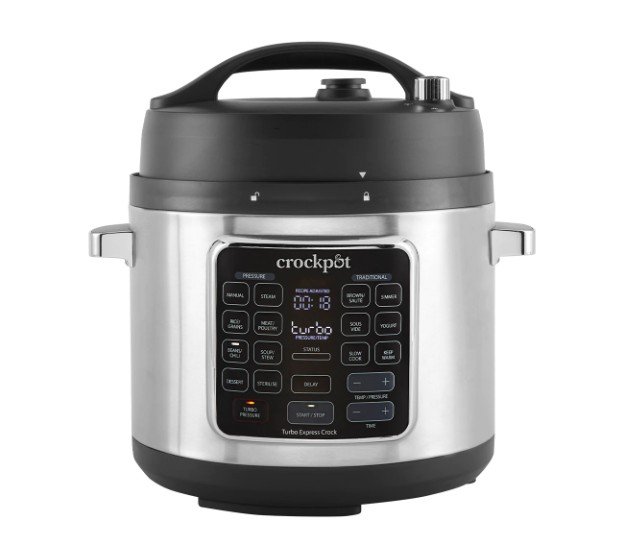Ekran görüntüsü 2026-08-21 113033 Crock-Pot Turbo Express CS062X Dijital Basınçlı Multicooker (5.6 L, Sous Vide, Gümüş) - Görsel 1