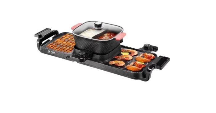 VEVOR 3 in 1 Electric BBQ Grill Hot Pot / Çok Amaçlı Elektrikli Izgara ve Hot Pot - Görsel 6