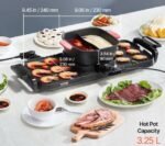 VEVOR 3 in 1 Electric BBQ Grill Hot Pot / Çok Amaçlı Elektrikli Izgara ve Hot Pot - Görsel 3