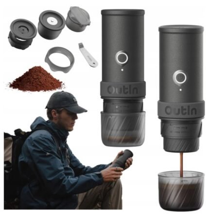 Outin Mino SG Taşınabilir Espresso Makinesi (22 Bar, 9000 mAh, Gri)