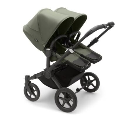 Bugaboo Donkey 5 Twin İkiz Bebek Arabası - Siyah / Orman Yeşili (Black / Forest Green)