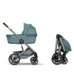 Cybex Gold Balios S Lux 2'si 1 Arada Bebek Arabası - Stormy Blue - Görsel 7