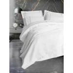 Cotton Box Classic Çeyizlik Çift Kişilik Pikeli Nevresim Takımı Güher Beyaz