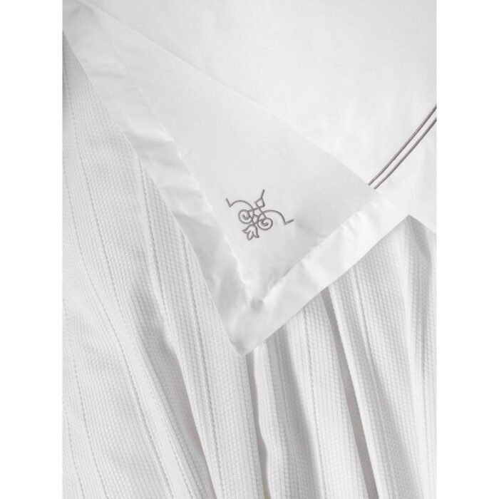 Cotton Box Classic Çeyizlik Çift Kişilik Pikeli Nevresim Takımı Güher Beyaz - Görsel 4